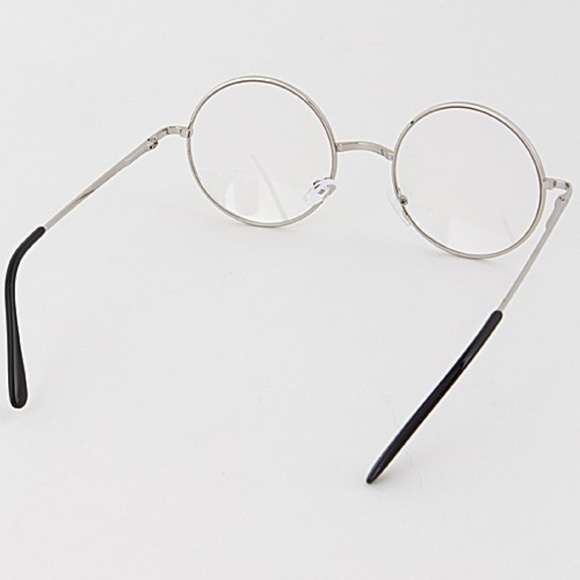 Gold Clear Circle Frame Glasses - Picture 5 of 7